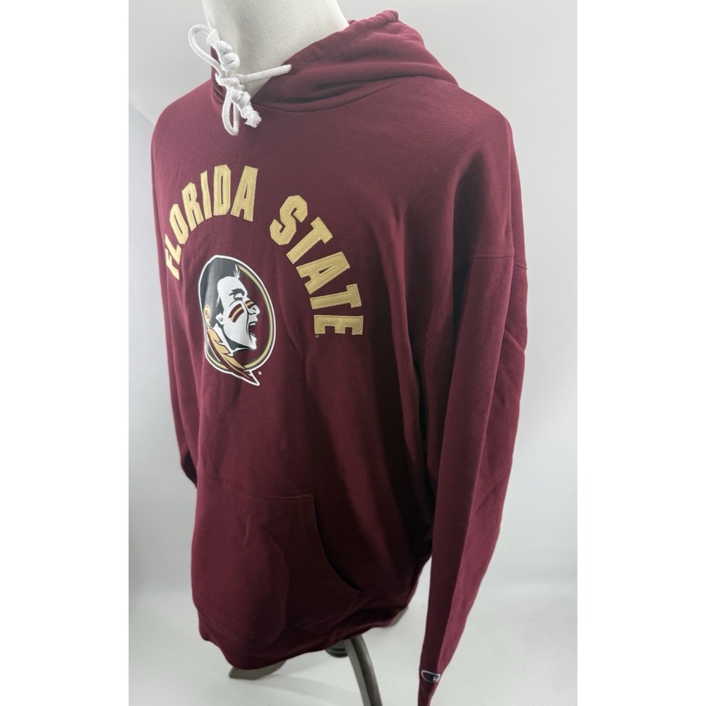 Champion FSU Florida State Seminoles Embroidered Mens Hoodie Sweatshirt XL NEW - Picture 3 of 9